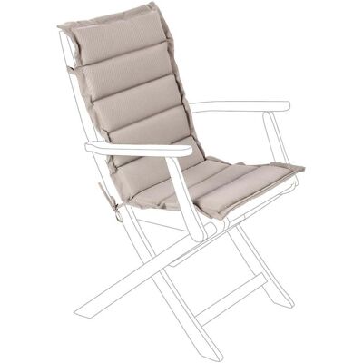 Bizzotto - Gestepptes Wasserabweisendes Outdoor- Und Gartenkissen Mit Mittlerer Rückenlehne Und Elastischer Feder -1 Stück / Beige Bizzotto - Gestepptes Wasserabweisendes Outdoor- Und Gartenkissen Mit Mittlerer Rückenlehne Und Elastischer Feder -1 Stück / Beige