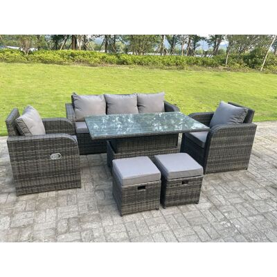 Lounge Rattan Gartenmöbel Set Steigender Verstellbarer Anhebender Esstisch Sets Gartensofa Sitzgruppe Liegestühle Fußhocker 7 Sitzer - Fimous Lounge Rattan Gartenmöbel Set Steigender Verstellbarer Anhebender Esstisch Sets Gartensofa Sitzgruppe Liegestühle Fußhocker 7 Sitzer - Fimous