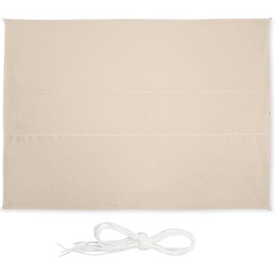 Sonnensegel Rechteckig, 3,5 X 4,5 M, Wasserabweisend, Uv-beständig, Mit Spannseilen, Terrasse, Balkon, Beige - Relaxdays Sonnensegel Rechteckig, 3,5 X 4,5 M, Wasserabweisend, Uv-beständig, Mit Spannseilen, Terrasse, Balkon, Beige - Relaxdays