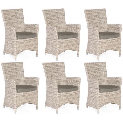 Sonnenpartner 6er-set Garten-sessel Ikarus Aluminium Mit Polyrattan White-coral Gartenstuhl Sonnenpartner 6er-set Garten-sessel Ikarus Aluminium Mit Polyrattan White-coral Gartenstuhl