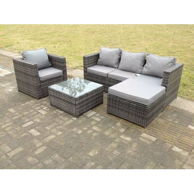 Fimous Lounge Rattan Sofaset - Outdoor Möbel - Dunkelgrau Fimous Lounge Rattan Sofaset - Outdoor Möbel - Dunkelgrau