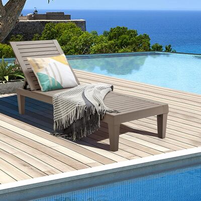 Costway Sonnenliege Gartenliege Wetterfest, Terrassenliege 5 Verstellbare Rückenlehne, Strandliege Liegestuhl Pp Für Outdoor, Garten, Rasen Und Terrasse Braun Costway Sonnenliege Gartenliege Wetterfest, Terrassenliege 5 Verstellbare Rückenlehne, Strandliege Liegestuhl Pp Für Outdoor, Garten, Rasen Und Terrasse Braun