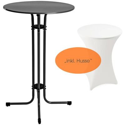ESTEXO Stehtisch Bistrotisch Tisch Garten Partytisch Gartentisch Set Ø70 Cm Inkl. Husse Schwarz ESTEXO Stehtisch Bistrotisch Tisch Garten Partytisch Gartentisch Set Ø70 Cm Inkl. Husse Schwarz