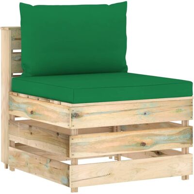 vidaXL Modulsofa - Grün - Outdoor-Möbel vidaXL Modulsofa - Grün - Outdoor-Möbel