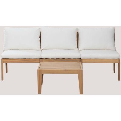 Sklum Garten-Set - 3-teilig mit Couchtisch - Weiß Gardenia Sklum Garten-Set - 3-teilig mit Couchtisch - Weiß Gardenia
