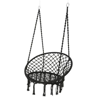 Kaemingk Seasons Decorations - Hängestuhl Schaukelstuhl Ø 82 Cm Rund Fransenstuhl Gartenschaukel Hängesessel Kaemingk Seasons Decorations - Hängestuhl Schaukelstuhl Ø 82 Cm Rund Fransenstuhl Gartenschaukel Hängesessel