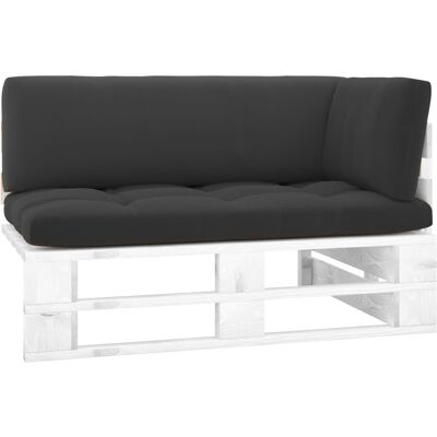Vidaxl Outdoor-ecksofa Paletten Kiefernholz Imprägniert Weiß Vidaxl Outdoor-ecksofa Paletten Kiefernholz Imprägniert Weiß