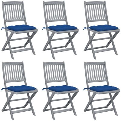 Klappbare Gartenstühle 6 Stk. Mit Kissen Massivholz Akazie Vidaxl109516 Klappbare Gartenstühle 6 Stk. Mit Kissen Massivholz Akazie Vidaxl109516