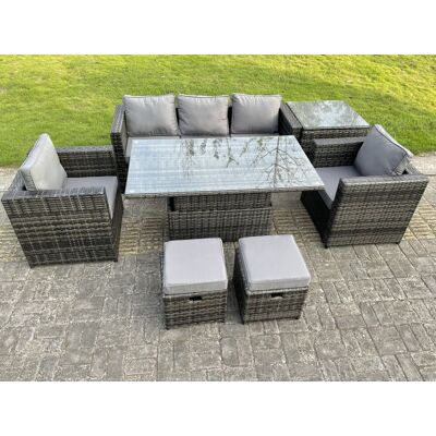 Fimous Höhenverstellbares Garten- und Loungeset - 7 Sitze Fimous Höhenverstellbares Garten- und Loungeset - 7 Sitze