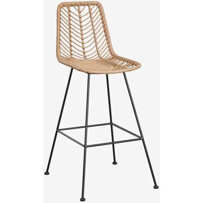 4er-pack Hohe Gartenhocker Aus Natürlichem Gouda-kunstrattan Natürlich ↑75 Cm Schwarz - Sklum 4er-pack Hohe Gartenhocker Aus Natürlichem Gouda-kunstrattan Natürlich ↑75 Cm Schwarz - Sklum