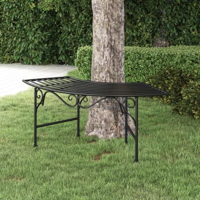 Vidaxl Tree Bench 113 Cm Black Steel Vidaxl Tree Bench 113 Cm Black Steel