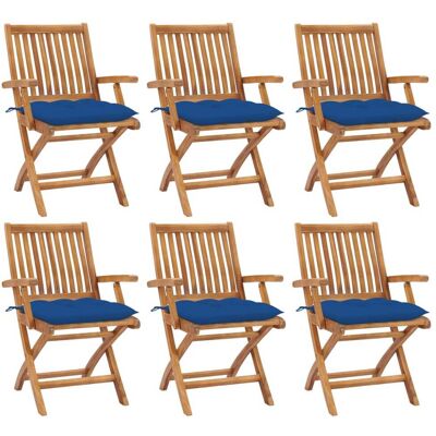 Klappbare Gartenstühle Mit Kissen 6 Stk. Massivholz Teak Vidaxl Klappbare Gartenstühle Mit Kissen 6 Stk. Massivholz Teak Vidaxl