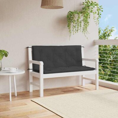 Gartenbank-auflage Schwarz 120x(50+50)x7 Cm Oxford-gewebe Vidaxl Gartenbank-auflage Schwarz 120x(50+50)x7 Cm Oxford-gewebe Vidaxl