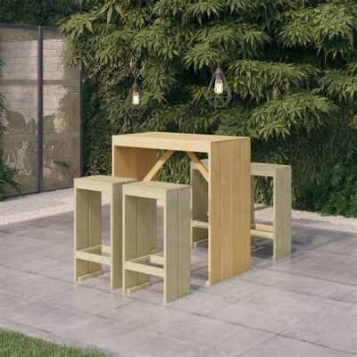 Vidaxl Gartentisch-Set - Kiefernholz - 5 Stück Vidaxl Gartentisch-Set - Kiefernholz - 5 Stück