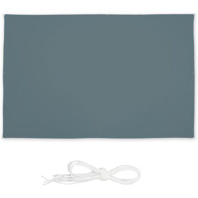 Sonnensegel Rechteckig, Bxt: 2 X 3 M, Wasserabweisend, Uv-beständig, Mit Spannseilen, Terrasse, Balkon, Grau - Relaxdays Sonnensegel Rechteckig, Bxt: 2 X 3 M, Wasserabweisend, Uv-beständig, Mit Spannseilen, Terrasse, Balkon, Grau - Relaxdays