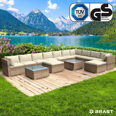 Brast Gartenmöbel Lounge Sofa Couch Set Dreams Braun Poly-rattan Für 11 Personen Brast Gartenmöbel Lounge Sofa Couch Set Dreams Braun Poly-rattan Für 11 Personen