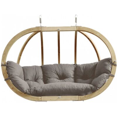 Mehrpersonen Hängesessel Globo Royal Chair Taupe Inkl. Sitzkissen Und Zwei Spiralfedern - Amazonas Mehrpersonen Hängesessel Globo Royal Chair Taupe Inkl. Sitzkissen Und Zwei Spiralfedern - Amazonas