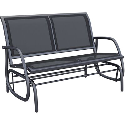 KELLANY Schaukelstuhl 2-sitzer Gartenbank Gartenschaukel Sitzbank Parkbank Metall Gartenmöbel Schwarz 120 X 70 X 88 Cm KELLANY Schaukelstuhl 2-sitzer Gartenbank Gartenschaukel Sitzbank Parkbank Metall Gartenmöbel Schwarz 120 X 70 X 88 Cm
