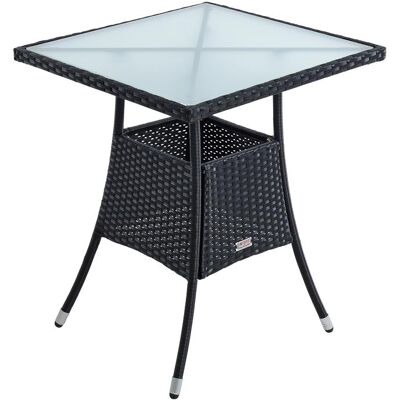 Estexo - Polyrattan Balkontisch Rattan Tisch Beistelltisch Gartentisch 57 Cm Schwarz Estexo - Polyrattan Balkontisch Rattan Tisch Beistelltisch Gartentisch 57 Cm Schwarz