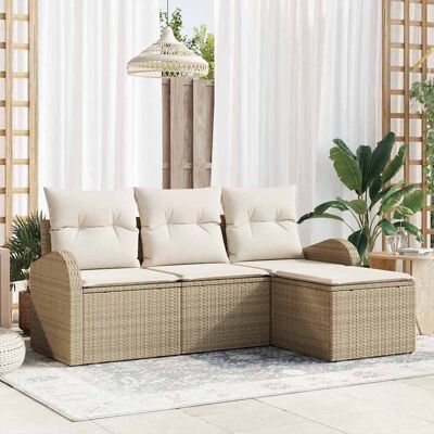 Teenpull – Gartensofa-set Beige Poly-rattan Teenpull – Gartensofa-set Beige Poly-rattan