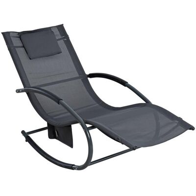 ESTEXO Schaukelliege Sonnenliege Liegestuhl Relaxliege Gartenliege Liege Swing Grau ESTEXO Schaukelliege Sonnenliege Liegestuhl Relaxliege Gartenliege Liege Swing Grau