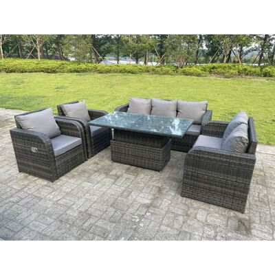Lounge Rattan Gartenmöbel Set Steigender Verstellbarer Anhebender Esstisch Sets Gartensofa Sitzgruppe 3 Sitzer Sofa Liegen Stühle 7 Sitzer - Fimous Lounge Rattan Gartenmöbel Set Steigender Verstellbarer Anhebender Esstisch Sets Gartensofa Sitzgruppe 3 Sitzer Sofa Liegen Stühle 7 Sitzer - Fimous