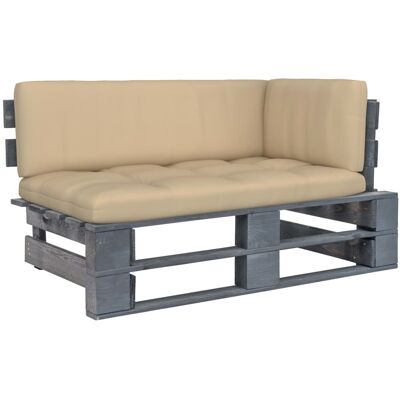 Outdoor-ecksofa Paletten Kiefernholz Imprägniert Grau Vidaxl Outdoor-ecksofa Paletten Kiefernholz Imprägniert Grau Vidaxl