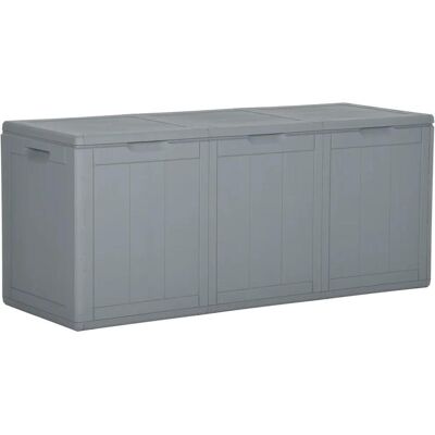 vidaXL Garten-Aufbewahrungsbox 270L Grau Rattan - Aufbewahrungskiste vidaXL Garten-Aufbewahrungsbox 270L Grau Rattan - Aufbewahrungskiste