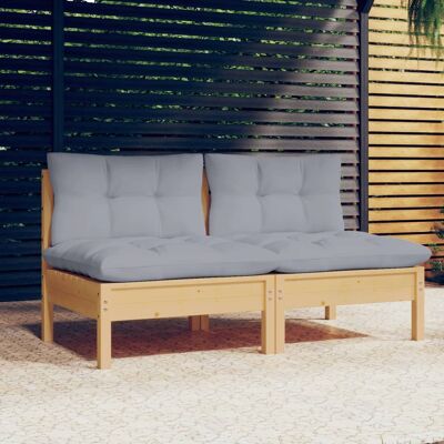 vidaXL Gartensofa - Modular 2-Sitzer mit Kissen - Gartenmöbel vidaXL Gartensofa - Modular 2-Sitzer mit Kissen - Gartenmöbel