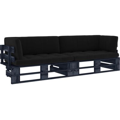 Maisonchic Kiefernholz 2-Sitzer Palettensofa - Gartensofa Außen Maisonchic Kiefernholz 2-Sitzer Palettensofa - Gartensofa Außen