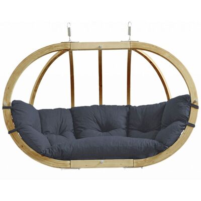 Mehrpersonen Hängesessel Globo Royal Chair Anthracite Inkl. Sitzkissen Und 2 Spiralfedern - Amazonas Mehrpersonen Hängesessel Globo Royal Chair Anthracite Inkl. Sitzkissen Und 2 Spiralfedern - Amazonas