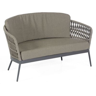 Loungesofa Advokat Aluminium Mit Polyrope Grau Relaxsofa Garten-sofa - Sonnenpartner Loungesofa Advokat Aluminium Mit Polyrope Grau Relaxsofa Garten-sofa - Sonnenpartner