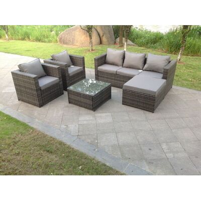 Fimous Lounge Rattan Sofa Set - 6-Sitzer Outdoor Möbel Fimous Lounge Rattan Sofa Set - 6-Sitzer Outdoor Möbel