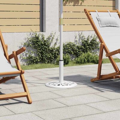 vidaXL Weiße Sonnenschirmbasis 40x32cm - Gartenschirmständer vidaXL Weiße Sonnenschirmbasis 40x32cm - Gartenschirmständer