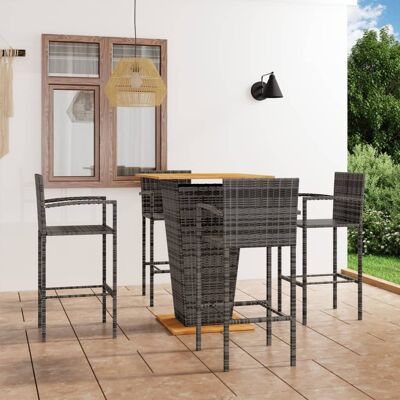 5-tlg. Gartenbar-set Grau - Vidaxl 5-tlg. Gartenbar-set Grau - Vidaxl