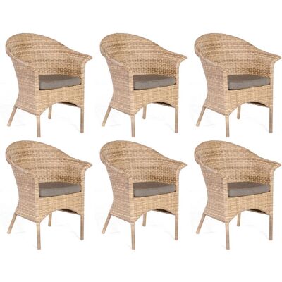 6er-set Garten-sessel Cayman Aluminium Mit Polyrattan Natura-antik Gartenstuhl - Sonnenpartner 6er-set Garten-sessel Cayman Aluminium Mit Polyrattan Natura-antik Gartenstuhl - Sonnenpartner