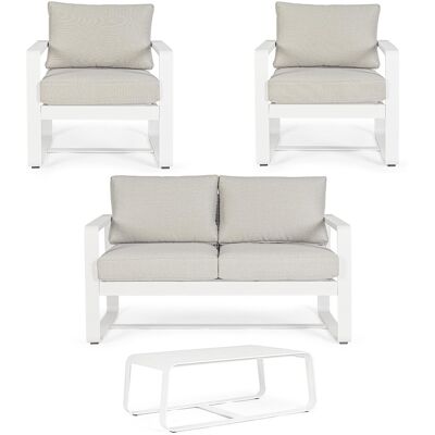 BIZZOTTO Lounge Set "merrigan" Mit Kissen Aus Lackiertem Aluminium Für Garten Und Terrasse -merrigan Lounge Set / Weiß BIZZOTTO Lounge Set "merrigan" Mit Kissen Aus Lackiertem Aluminium Für Garten Und Terrasse -merrigan Lounge Set / Weiß