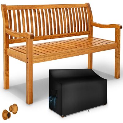 Gartenbank Holz Hellbraun 125 Cm / 2 - 3 Personen Parkbank Massiv Sitzbank Garten Gartenmöbel - Tillvex Gartenbank Holz Hellbraun 125 Cm / 2 - 3 Personen Parkbank Massiv Sitzbank Garten Gartenmöbel - Tillvex