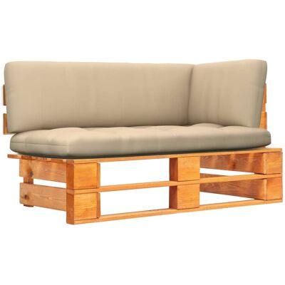Garten-ecksofa Aus Paletten Honigbraun Kiefernholz Imprägniert Vidaxl Garten-ecksofa Aus Paletten Honigbraun Kiefernholz Imprägniert Vidaxl