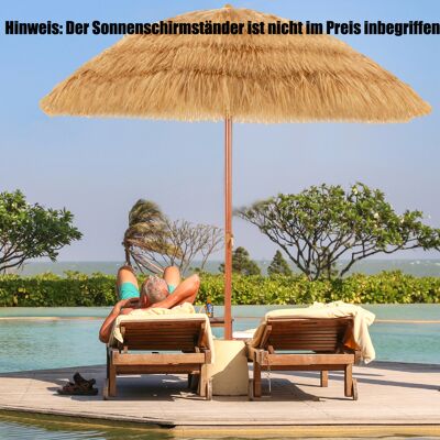 200cm Sonnenschirm Hawaii Strandschirm Reisstroh Marktschirm Gartenschirm Neigbar Terrassenschirm Für Garten, Strand, Outdoor - Costway 200cm Sonnenschirm Hawaii Strandschirm Reisstroh Marktschirm Gartenschirm Neigbar Terrassenschirm Für Garten, Strand, Outdoor - Costway