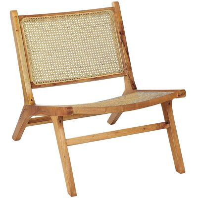 Beliani Mahagoni Rattan Akzentstuhl - Wohnzimmer Möbel Beliani Mahagoni Rattan Akzentstuhl - Wohnzimmer Möbel