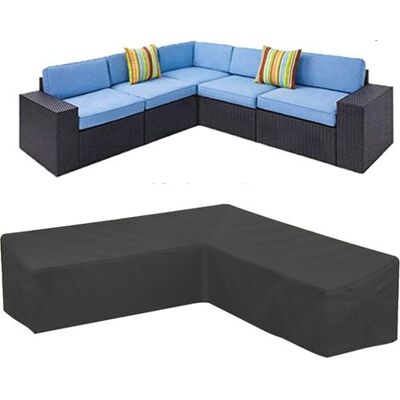 GROOFOO Wasserdichter, Staubdichter Ecksofabezug Aus 210d Oxford-gewebe Für Gartenmöbel, L-förmiger Ecksofabezug (270 X 270 X 90 Cm) GROOFOO Wasserdichter, Staubdichter Ecksofabezug Aus 210d Oxford-gewebe Für Gartenmöbel, L-förmiger Ecksofabezug (270 X 270 X 90 Cm)