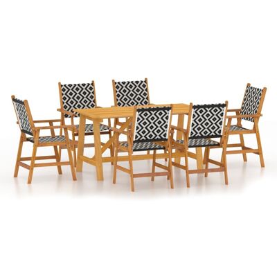 vidaXL Massivholz Akazien Garten Essgruppe - Braun vidaXL Massivholz Akazien Garten Essgruppe - Braun