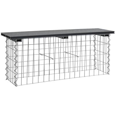 Estexo - Gabionenbank Gabionen Sitzbank Wpc 100x30x43 Cm Gartenbank Drahtkorb Steinkorb Hellgrau Estexo - Gabionenbank Gabionen Sitzbank Wpc 100x30x43 Cm Gartenbank Drahtkorb Steinkorb Hellgrau