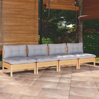 vidaXL Gartensofa - Modular Massivkiefer Außenlounge vidaXL Gartensofa - Modular Massivkiefer Außenlounge