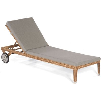 Sonnenliege Caicos Aluminium Mit Polyrattan Natura-antik Rollliege Mit Auflage - Sonnenpartner Sonnenliege Caicos Aluminium Mit Polyrattan Natura-antik Rollliege Mit Auflage - Sonnenpartner