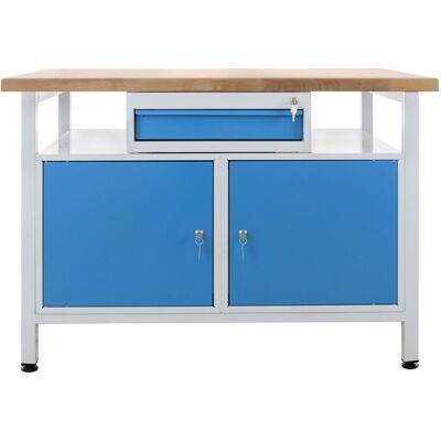 Werkbank 'premium',1 Schublade + 2 Türen, 1200x600x840mm (bxtxh) - Adb Werkbank 'premium',1 Schublade + 2 Türen, 1200x600x840mm (bxtxh) - Adb