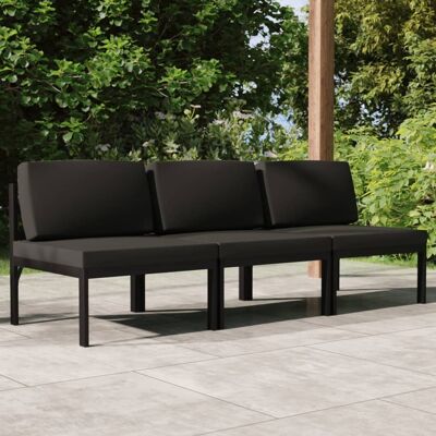 BD Modell - Gartensofa 3-Sitzer Grau - Gartenmöbel BD Modell - Gartensofa 3-Sitzer Grau - Gartenmöbel
