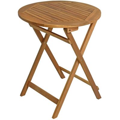 ESTEXO Balkontisch Klapptisch Holztisch Ø 57 Cm Rund Gartentisch Tisch Akazie 72,5 Cm ESTEXO Balkontisch Klapptisch Holztisch Ø 57 Cm Rund Gartentisch Tisch Akazie 72,5 Cm