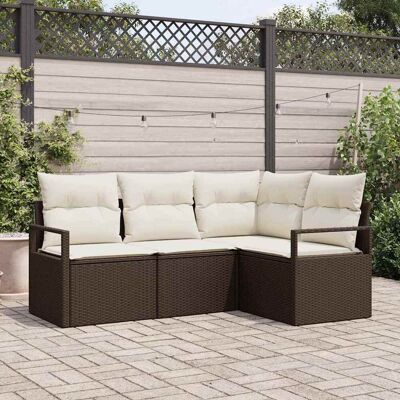 Teenpull – Sofa Set Mit Kissen Braun Poly Rattan Teenpull – Sofa Set Mit Kissen Braun Poly Rattan
